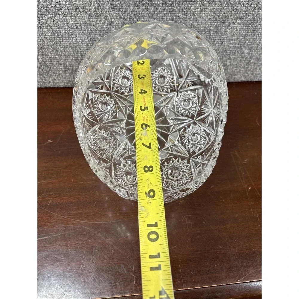 Vintage Crystal Candy Dish/Trinket Bowl Basket~5